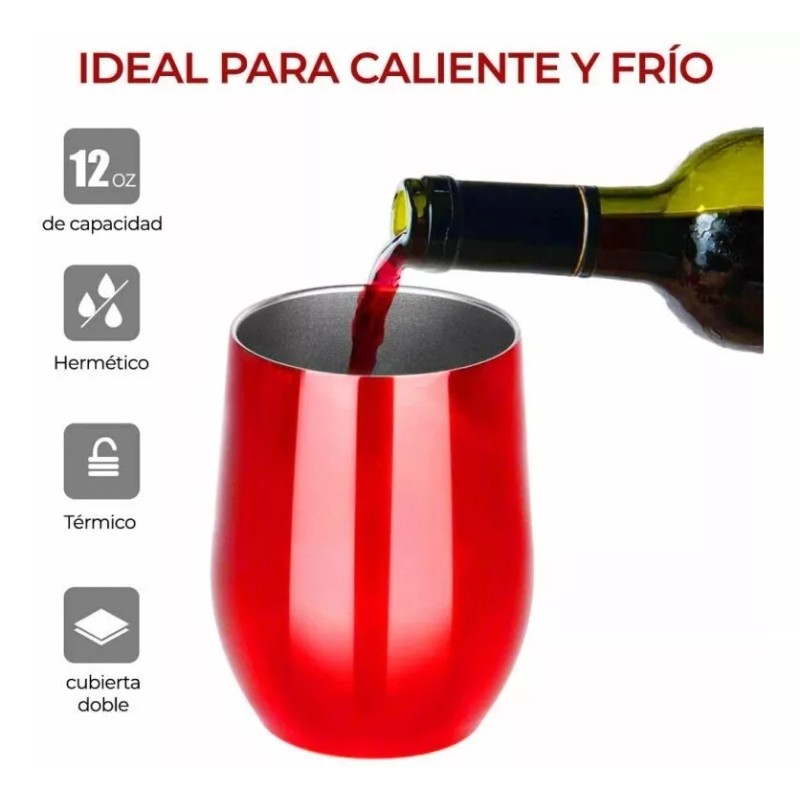 EG Vaso Térmico Portátil Con Tapa Sellable De Acero Inoxidable