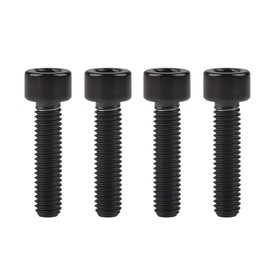 Wanyifa Titanium Ti M6x10 15 18 20 25 30 35 40 45 50 55 60 65mm Socket Allen Hex Bolt Pack of 4 (M6x25mm, Black)