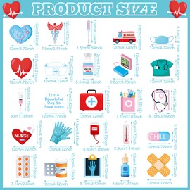 Fabbay 25 Pcs Nurse Refrigerator Magnets Nursing Magnetic Stickers Nursing Stickers Funny Nursing School Essentials Medical Nursing Student Stickers Magnetic Nurse Decal for Refrigerator Laptop Locker