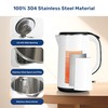 YSSOA Electric Kettle, 1.8L Double Wall, 304 Stainless Steel Interior,