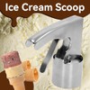 Cuchara para helado de 2 uds, cilíndrica de acero inoxidable,