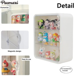 Acrylic Display Case for Mini Funko Pop Figures, Display Cabinet for Mini Funko Pop Figures, Clear Storage Box Cabinet Organizer for Mini Toys, Collections and Stone Rock (Wall Mounted)