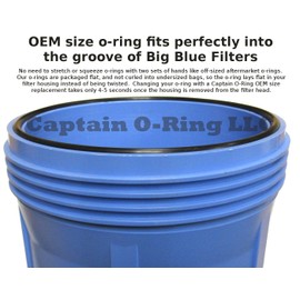 Captain O-Ring - Replacement 151122 O-Rings Compatible with Pentek Big Blue Water Filters OEM Size ORing Buna-N (3 Pack)
