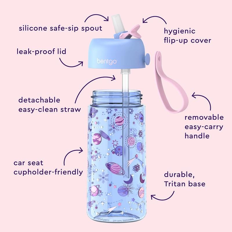 Bentgo Kids Prints Water Bottle Bundle - Set Includes 2