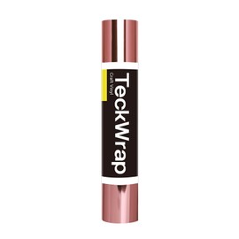 TECKWRAP ROSE GOLD CHROME METALLIC PERMANENT VINYL SHEET 0.3m x 1.5