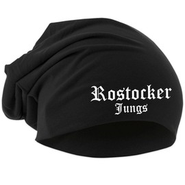 Rostocker Boys' Hat | Football Ultras Sport Unisex Beanie, black