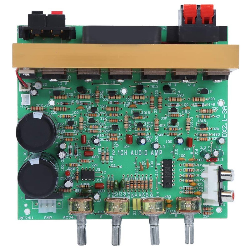 Walfront AC Dual 18-26V 2.1 Channel Subwoofer 300W Power Amplifier