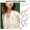 Pack of 2 Musical Notes Brooch with Rhinestones for Women,