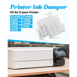 Vagmuxado Ink Damper Fit for E-pson ET-8550 ET-8500 L8050 L18050 L8058 L18050 L8160 L8180 L8188 Printer, Printer Ink Absorber, 2PCS