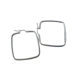 apop nyc Italian Sterling Silver Square Hoop Earrings 1 inch [Jewelry]