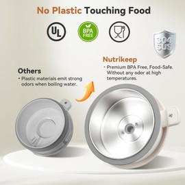 10-in-1 Nut Milk Maker Machine, 40oz Nut Milk Maker, Stainless Steel Lid
