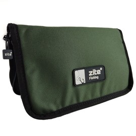 Zite Fishing Trout Spoon Bag, Trout Blinker Wobbler & Fishing Bait Bag, Ultra Light Bait, Case Bag, 100% Polyester, Green, Additional pocket