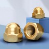 10pcs M8 Acorn Hex Nut Brass Female Threaded Bolt Cover