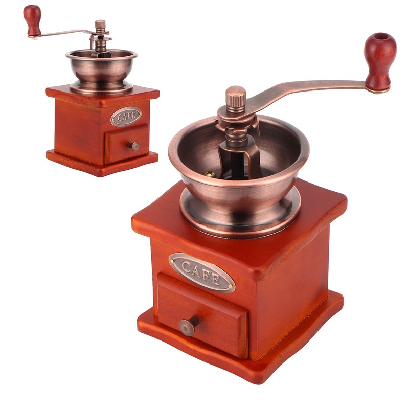 Mini Vintage Hand Cranked Coffee Bean Mill Manual Coffee Grinder