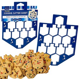 Rite Lite Hanukkah Dreidel Cookie Cutter Sheet - Jewish Holiday Party Favors, Goodie Bag Rewards, Chanukah Kids Hostess Gifts, Cooking Kitchen Accessories