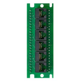 Leviton 476TM-EX6 Twist and Mount Expansion Board, 6 CAT6 Ports, Black