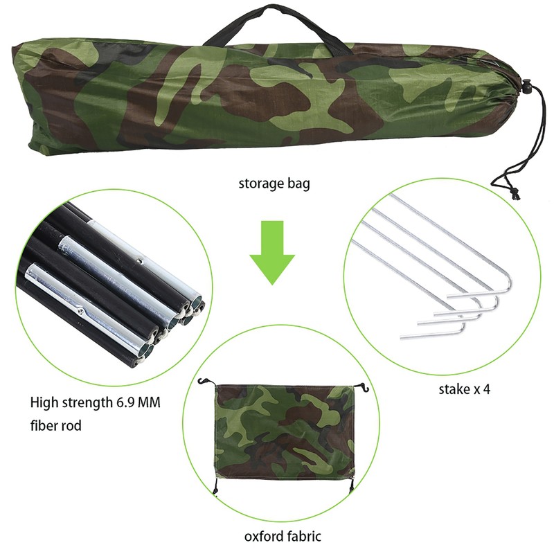 Outdoor Camouflage UV Protection Waterproof One Person Tent for Camping