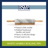 RSVP International RPW-10 White Marble Rolling Pin for Baking &