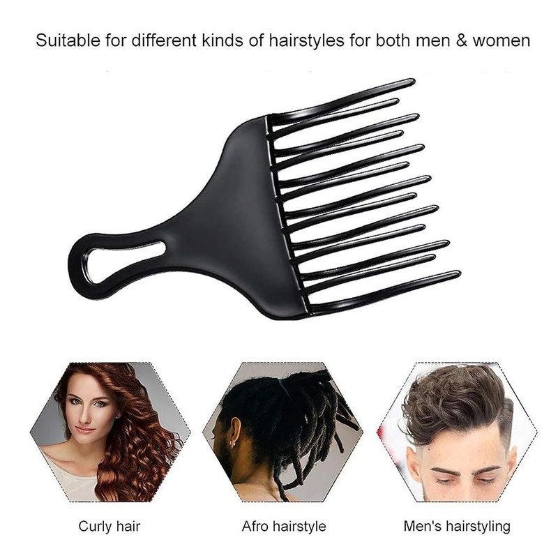 Afro Hair Comb Coarse Coarse Curl Comb with Handle Natural