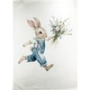 Half a Donkey Rabbit in dungarees with flowers large cotton