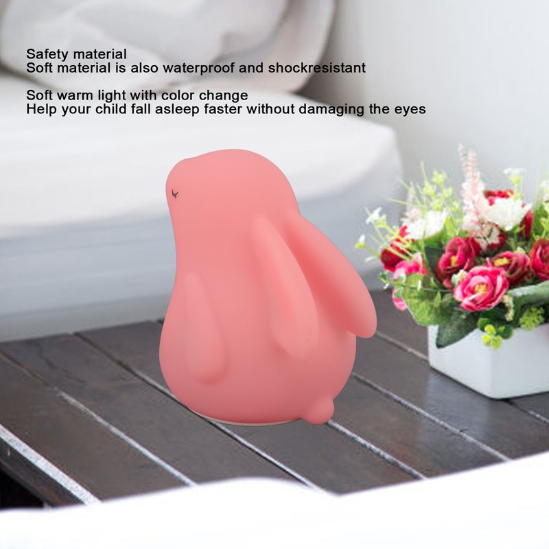 Baby Rabbit Night Light USB Rechargeable 7 Color Changing Toddler