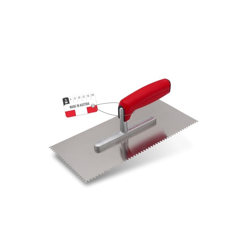 WERKFIT Professional Toothed Smoothing Trowel Stainless Steel 3 mm -