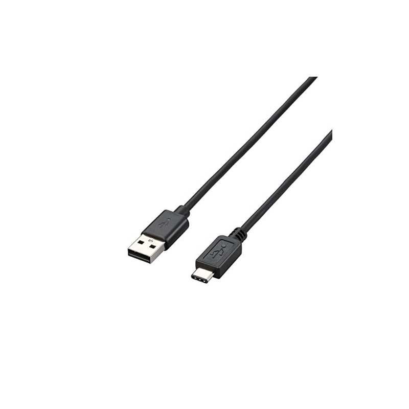 エレコム USBケーブル USB2.0 A-C 1m ブラック U2C-AC10BK