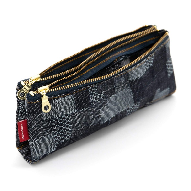 Luddite LDD-BNPN-101 Bendi Pen Case, Denim Patchwork