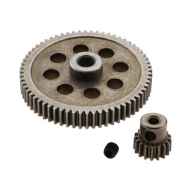 SING F LTD 1 Set RC Car Spur Gear Set 64T Main Gear 17T Motor Gear Compatible with Redcat L-ightning EP Drift Compatible with L-ightning EPX PRO 1/10 Scale Truck