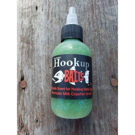 Hookup Baits Mermaid Milk Saltwater Freshwater Bass Scent Select Flavor / Size - Crawfish, 4 oz