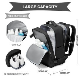 SZLX Ryanair Hand Luggage 40 x 20 x 25 Backpack Hand Luggage Aeroplane Easyjet Hand Luggage 45 x 36 x 20 Backpack Waterproof Laptop Business Men's Large Travel Backpack Women's Travel Backpack with
