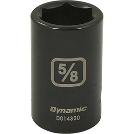 Dynamic Tools 1/2-Inch Drive 6 Point SAE, 5/8-Inch Standard Length, Impact Socket