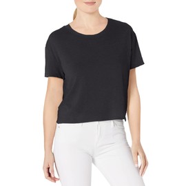 Alternative womens Eco Go-to Headliner Cropped Tee T Shirt, Black, Medium US