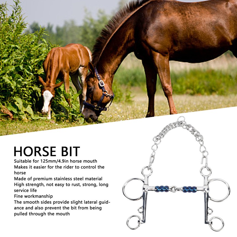 Horse Mouth Bit 125mm Stainless Steel Horse Snaffle Bit for