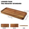 Wooden Serving Platter, 9.8 x 5.1 Inch, Set of 5,