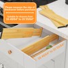 BAMEOS 4" High Drawer Dividers Bamboo Separators Organization Expandable Organizers