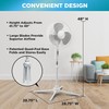 EZ-CHILL 16” Oscillating Pedestal Fan, 3-speed Options, 90-Degree Oscillating Head,