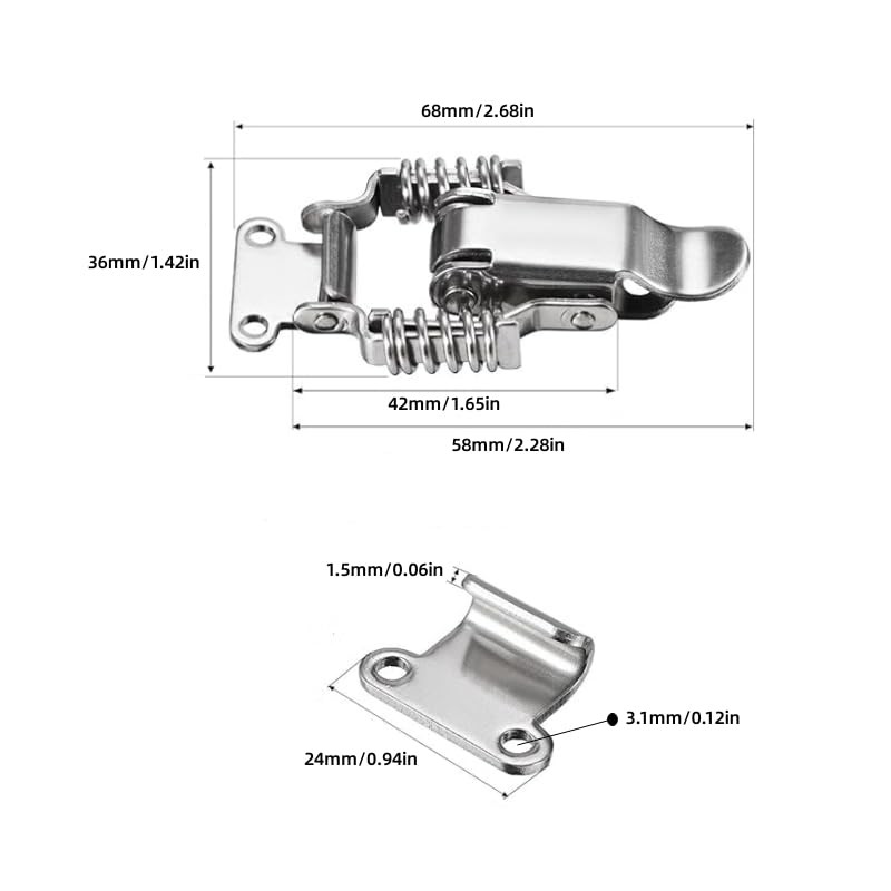 Spring hasp Toolbox Toggle latches Lock，Stainless SteelToolbox Draw Compression Spring