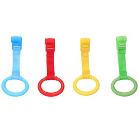 Yosoo Baby Pull Up Rings, 4pcs Baby Pull Up Rings Material Plástico Diseño Ergonómico Seguro Práctico Diferentes Colores Walking Assistant para Niños Pequeños