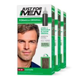 Just For Men Tinte Colorante En Shampoo Castaño Paquete de 3