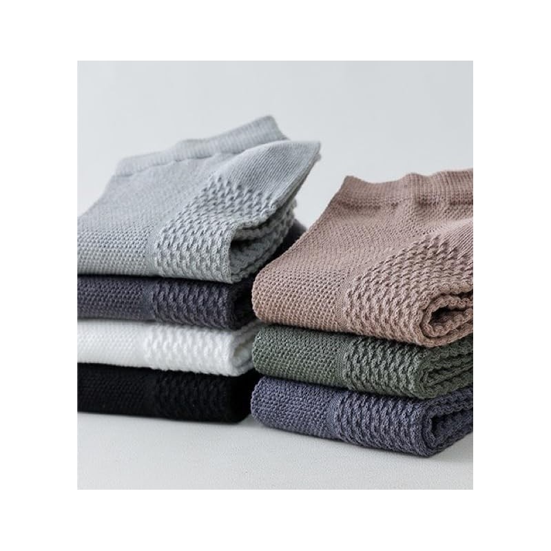 Futoienpitu Men's Ankle Socks,No Show Socks, 7-Pack ， Breathable &