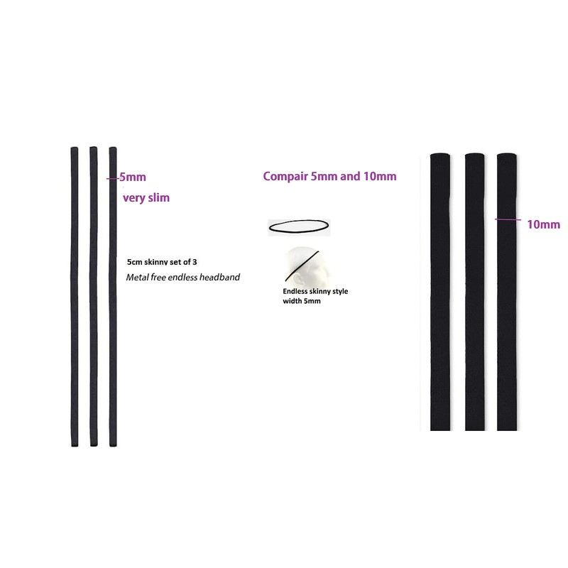 Mens Pack Of 3 Thin Elastic Football Hair Headbands