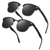 LINVO Polarized Semi Rimless Sunglasses for Men Women, Mens Sunglasses