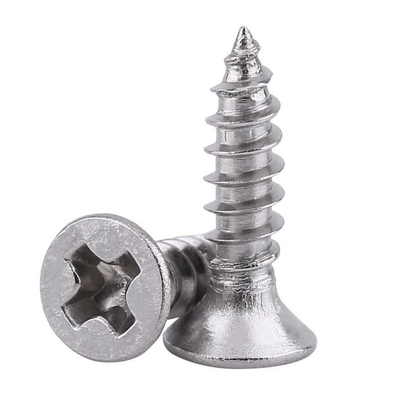 Pack of 200 Wood Screws Set M3 Stainless Steel Phillips