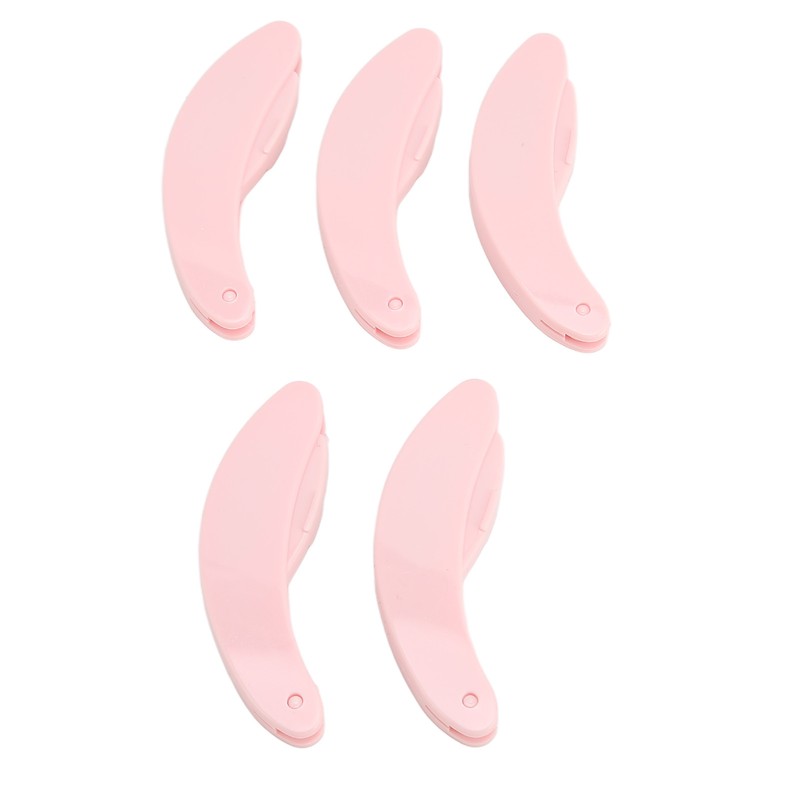5pcs Curve Handle Lash Comb Stainless Steel Folding Eyelash Teeth