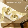 Moquin 5 Pack Wholesale Polished Brass Door Lever, Wave Design