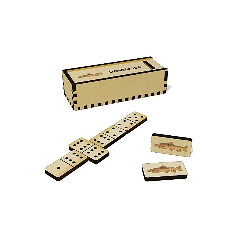 Azeeda 'Brown trout' Domino Set & Box (DM00035548)