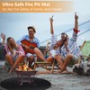 39" Inches Under Grill Mat, 3-Layer Thickened Fire Pit Mat,