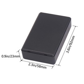 Zulkit 5Pcs Project Boxes ABS Plastic Electrical Project Case Power Junction Box Black 3.62 x 2.28 x 0.91 inch(92 x 58 x 23mm)