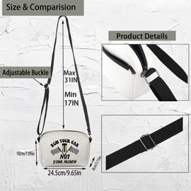 Racing Lover Gift Run Your Car Not Your Mouth Crossbody Bag Racing Flag Gift (Run Your Car CA HCB)